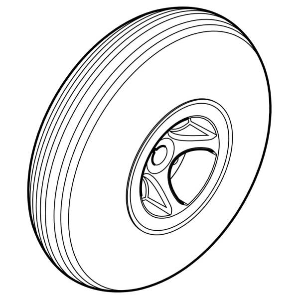 Invacare Hinterrad rechts PU pannensicher 4.00-5